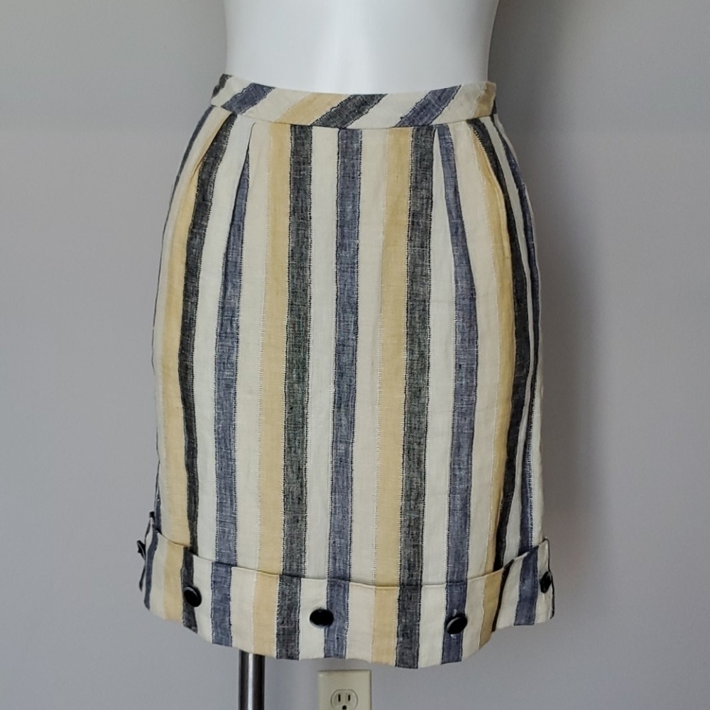 Anthropologie Edme & Esyllte 100% linen Skirt 2